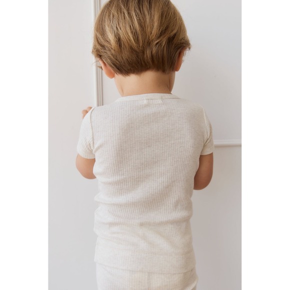 Jamie Kay Ribbed Henley Tee Organic Cotton Blend Short Sleeve Top Size 5Y - Picture 4 of 15